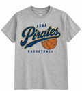 Pirate Basketball T-Shirt: Retro Script