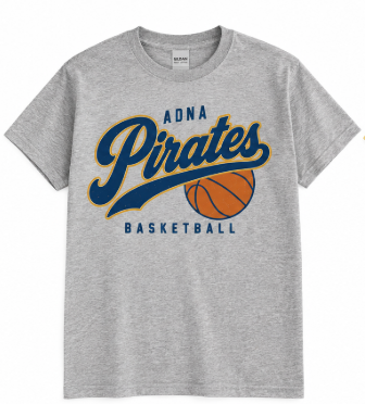 Pirate Basketball T-Shirt: Retro Script