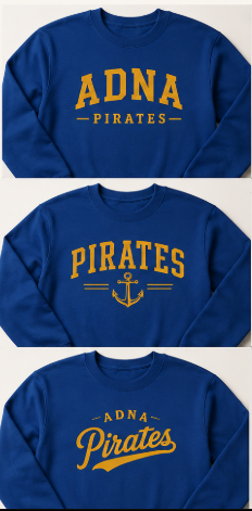 Adna Spirit Wear ADULT Crewneck-Center Design