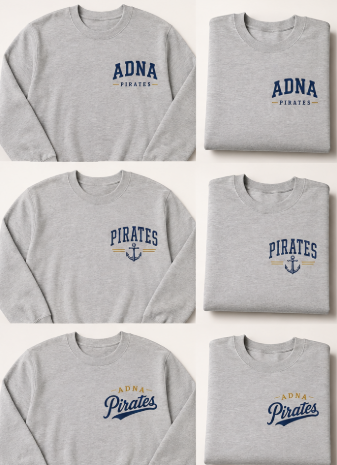 Adna Spirit Wear ADULT Crewneck-Left Chest